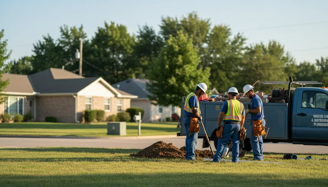 Residential water line and bathroom plumbing service in Peninsula, OH
